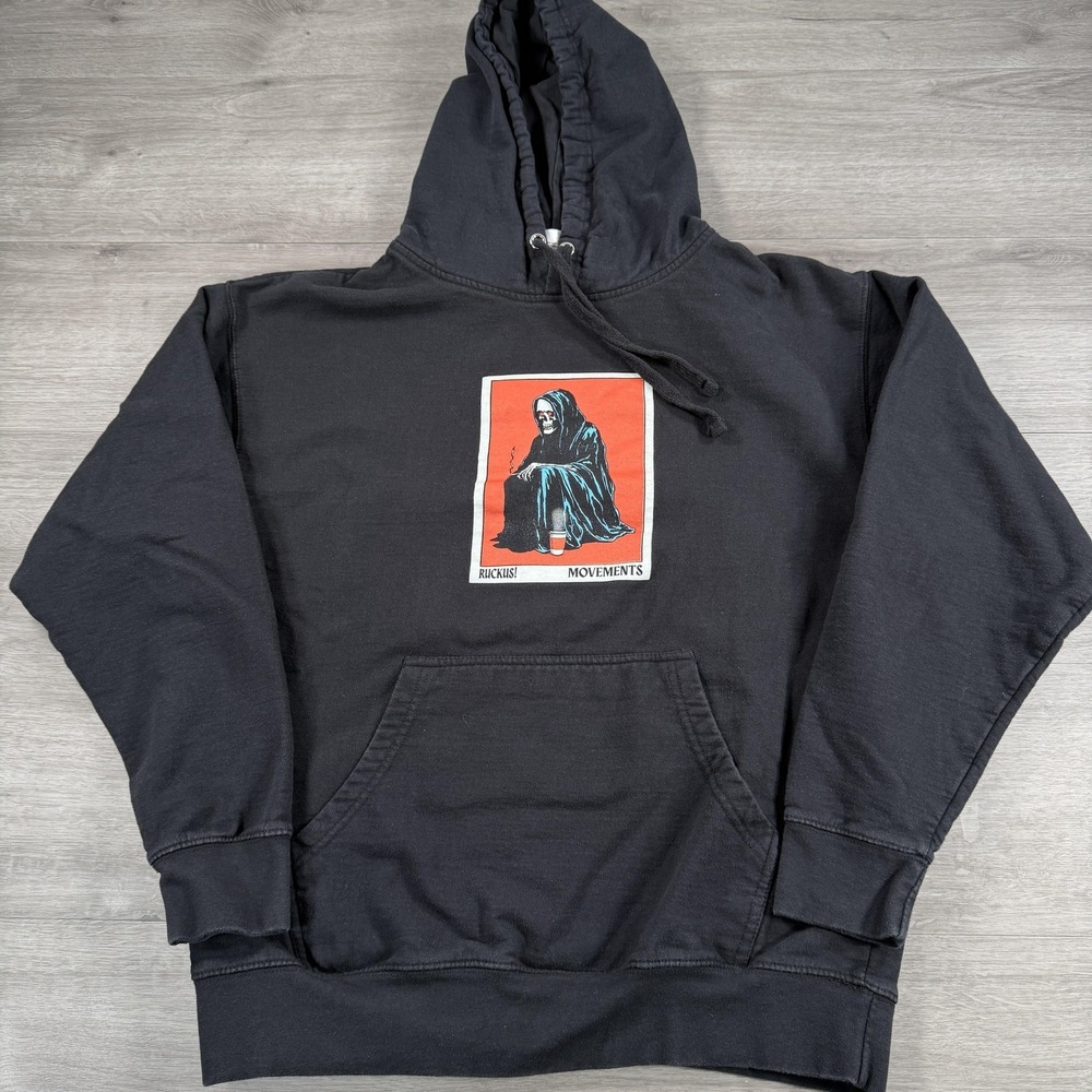 Movements Band Hoodie Mens Large Black Ruckus Sweatshirt Tour Concert